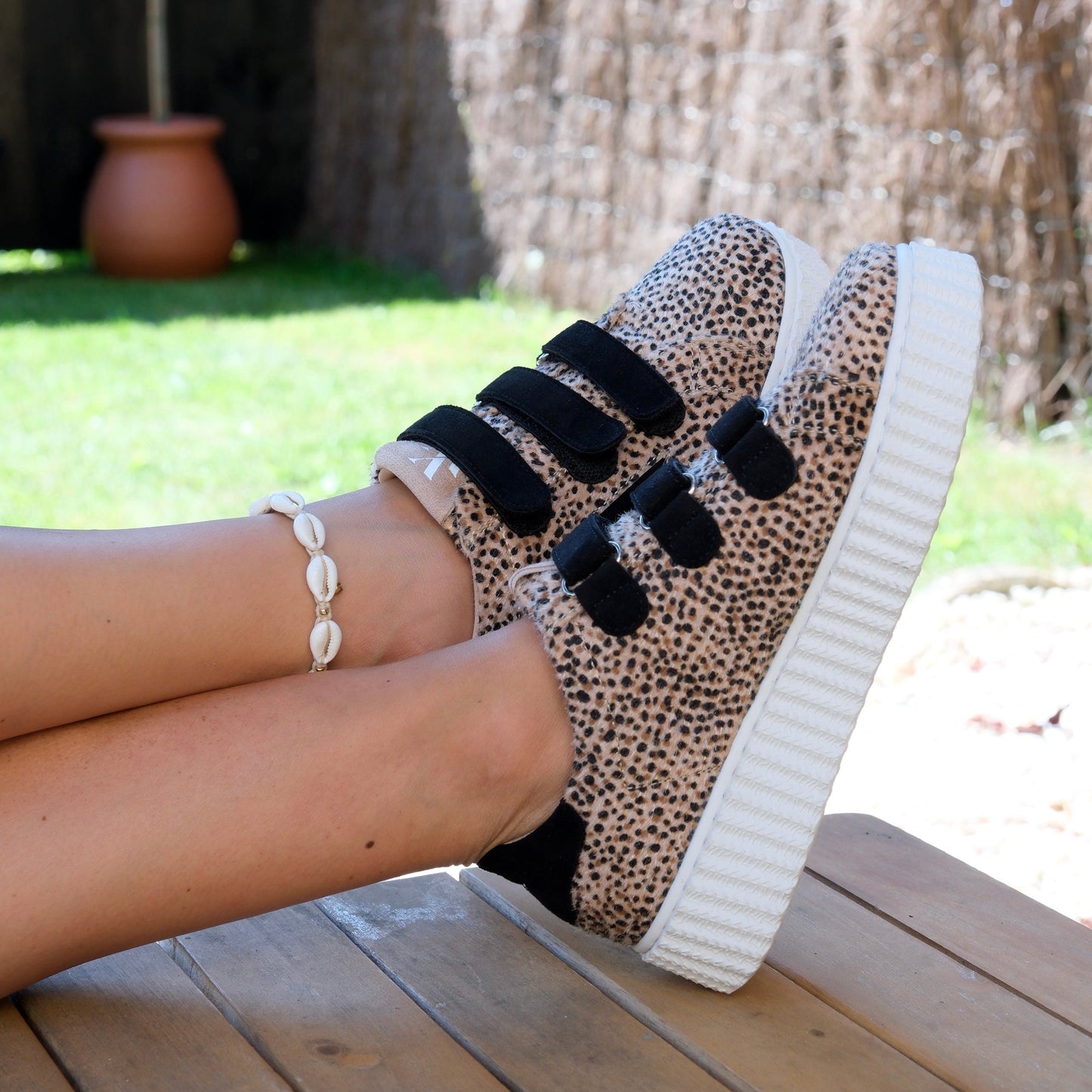 Baskets Sophie leopard - VANESSA WU