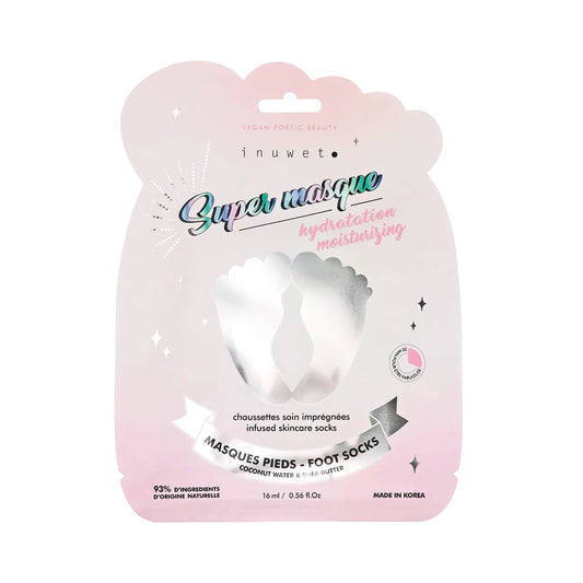 Masques pieds chaussettes imprégnées hydratations - INUWET