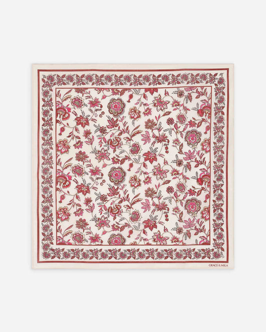 Foulard à fleurs Verlisse - GRACE & MILA