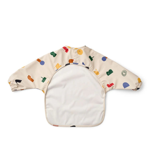 Bavoir avec manches à imprimé merle - LIEWOOD