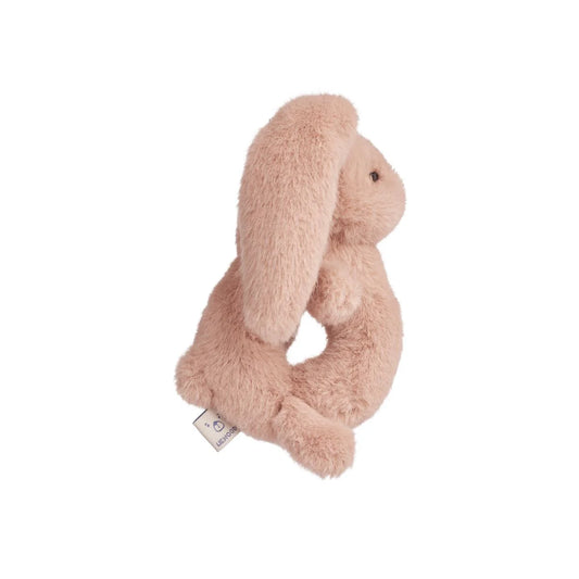 Hochet peluche lapin rose Romain - LIEWOOD