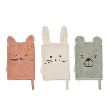 Lot de 3 Gants de toilette Sylvester - LIEWOOD