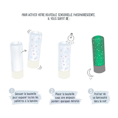 Bouteille sensorielle Moutons phosphorescent - ATELIER GIGOGNE