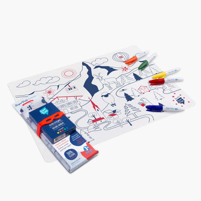Set de table à colorier " Les montagnes Suisses" - SUPER PETIT