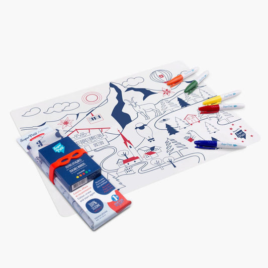 Set de table à colorier " Les montagnes Suisses" - SUPER PETIT