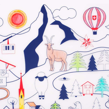 Set de table à colorier " Les montagnes Suisses" - SUPER PETIT
