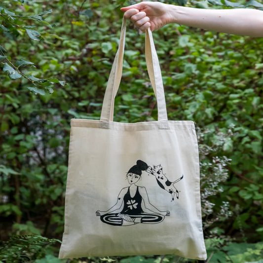 Tote bag zen with cats - HELEN B